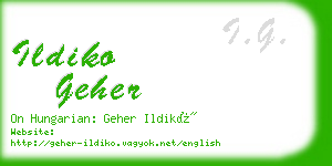 ildiko geher business card